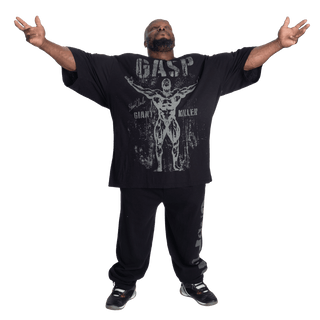 GASP GK Slub Iron Tee - Washed Black - Urban Gym Wear
