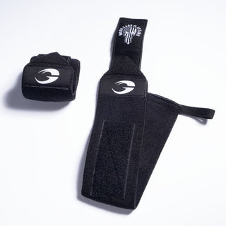 GASP Hardcore Wrist Wraps 18 Inch - Black/White - Urban Gym Wear