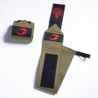 GASP Hardcore Wrist Wraps 18 Inch - Green/Red - Urban Gym Wear