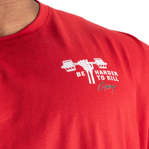 GASP Harder To Kill Iron Tee - Chilli Red - Urban Gym Wear