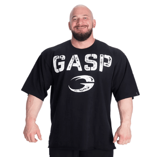 GASP Heavyweight Iron Tee - Black/White - Urban Gym Wear
