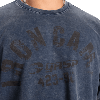 GASP IC Iron Tee - Washed Blue - Urban Gym Wear