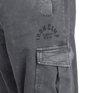 GASP Iron Camp Baggy Pants - Washed Black - Urban Gym Wear