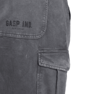 GASP Iron Camp Baggy Pants - Washed Black - Urban Gym Wear