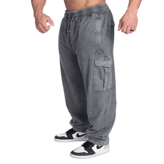 GASP Iron Camp Baggy Pants - Washed Black - Urban Gym Wear