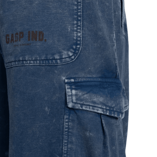 GASP Iron Camp Baggy Pants - Washed Blue - Urban Gym Wear