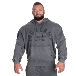 GASP Iron Camp Hood Sweater - Washed Black - Urban Gym Wear
