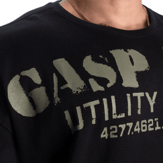 GASP Iron Thermal Tee - Black/Green - Urban Gym Wear