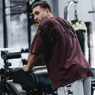 GASP Iron Thermal Tee - Maroon - Urban Gym Wear