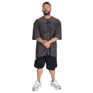 GASP Mesh Iron Tee - Smoke Grey - Urban Gym Wear