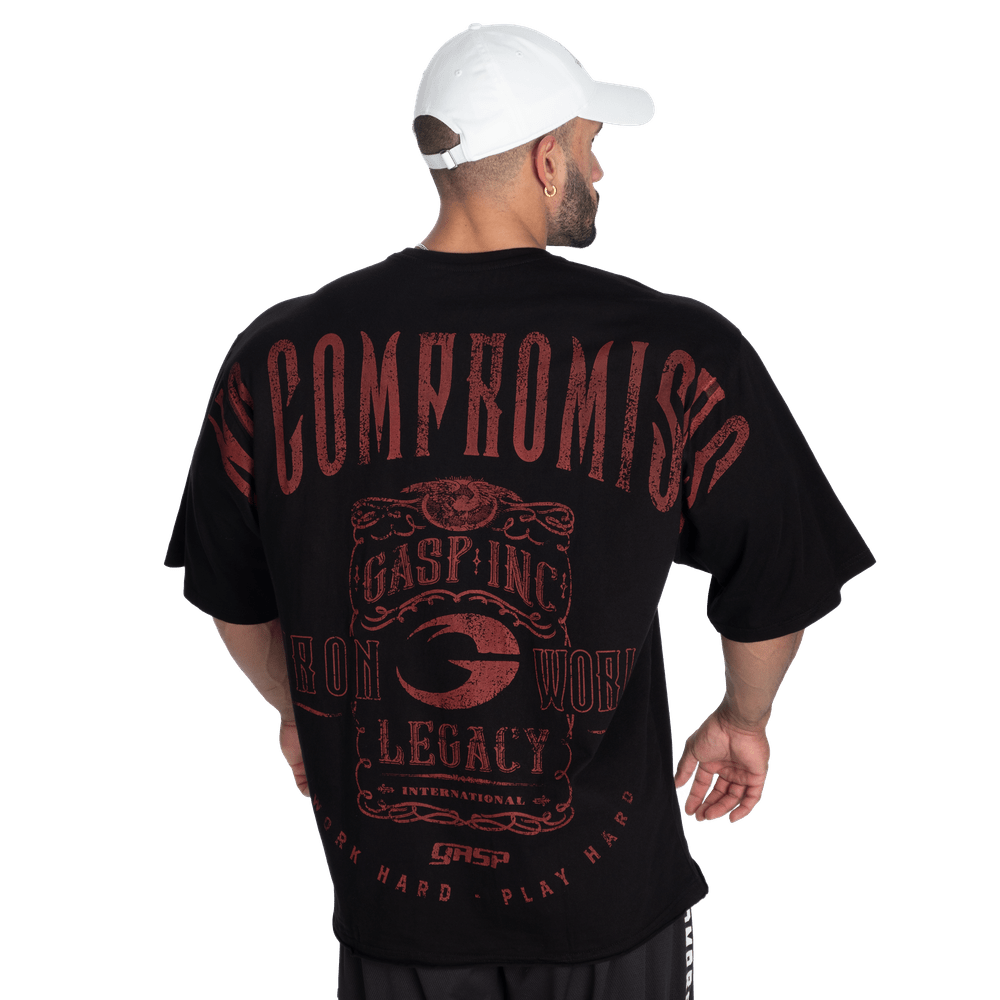 GASP NC Iron Tee - Black/Red - Urban Gym Wear