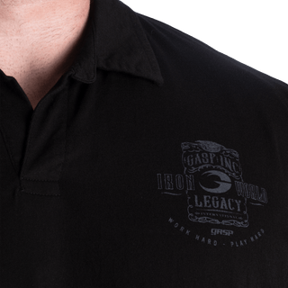 GASP NC Polo Iron Tee - Black - Urban Gym Wear