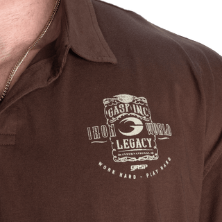 GASP NC Polo Iron Tee - Timber - Urban Gym Wear