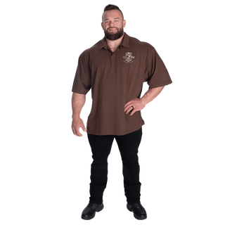 GASP NC Polo Iron Tee - Timber - Urban Gym Wear