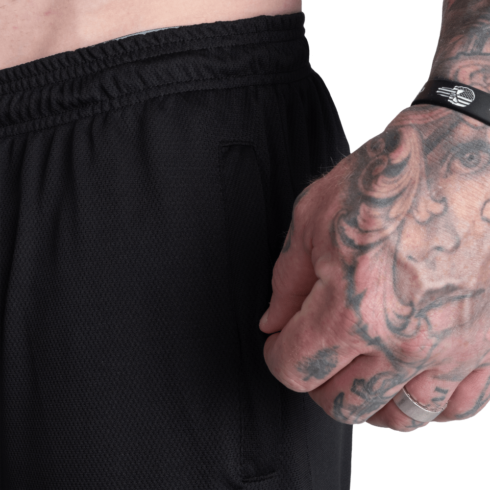 GASP Old School Baggy Mesh Pants - Black - Urban Gym Wear