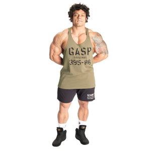 GASP Original Stringer - Washed Green - Urban Gym Wear