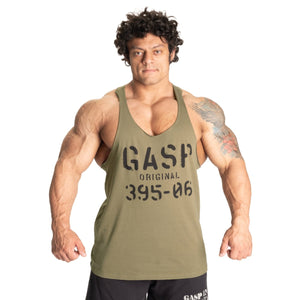 GASP Original Stringer - Washed Green - Urban Gym Wear