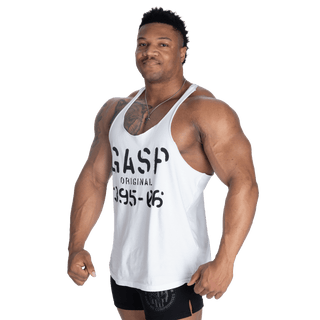 GASP Original Stringer - White - Urban Gym Wear