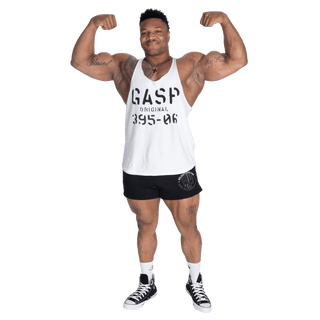 GASP Original Stringer - White - Urban Gym Wear