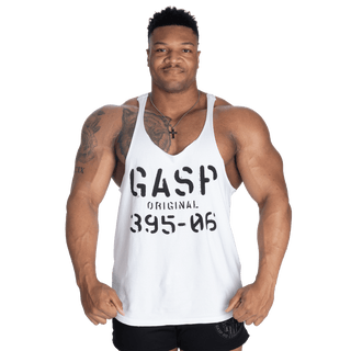 GASP Original Stringer - White - Urban Gym Wear