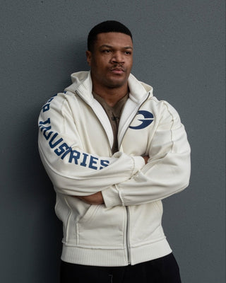 GASP Pro GASP Hood - Off White/Sky Blue - Urban Gym Wear