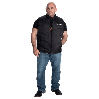 GASP Puffer Vest - Black - Urban Gym Wear