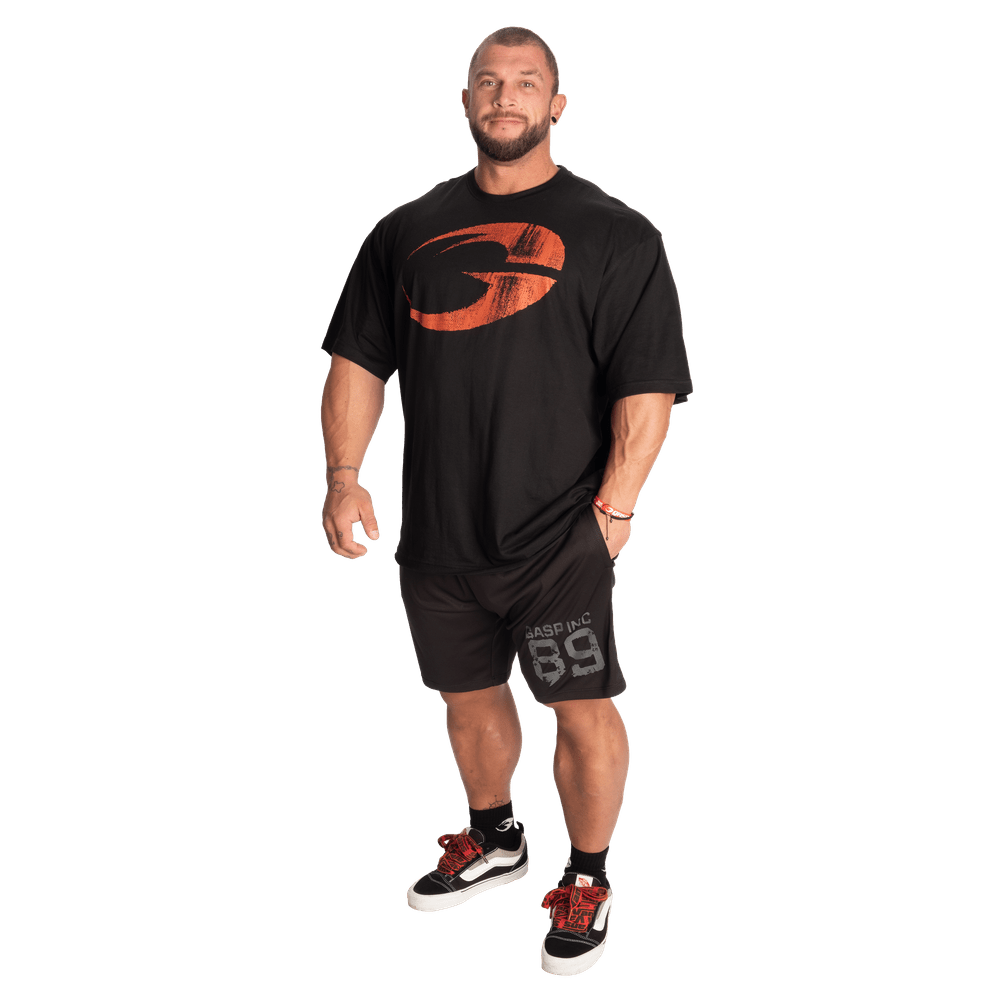 GASP Pump Cover Iron Tee - Black/Flame - Urban Gym Wear