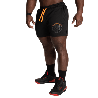 GASP R1 Mesh Shorts - Black/Orange - Urban Gym Wear