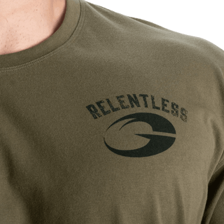 GASP Relentless Standard Tee - Khaki Green - Urban Gym Wear