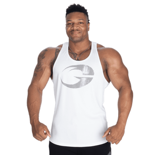 GASP Rib Essential T - Back - White/Grey - Urban Gym Wear