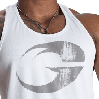 GASP Rib Essential T - Back - White/Grey - Urban Gym Wear