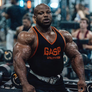 GASP Ribbed T - Back - Black/Flame - Urban Gym Wear