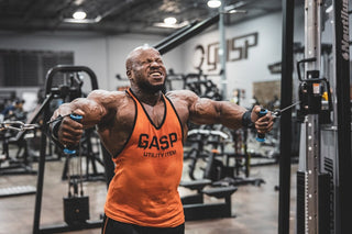 GASP Ribbed T-Back - Flame - Urban Gym Wear