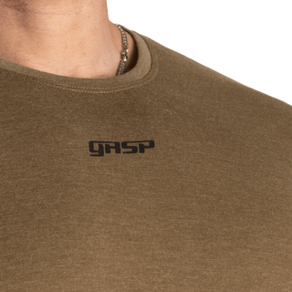 GASP Standard Tee - Army Green Melange - Urban Gym Wear