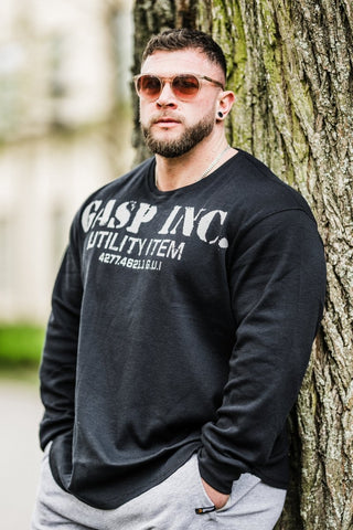 GASP Thermal Gym Sweater - Asphalt - Urban Gym Wear