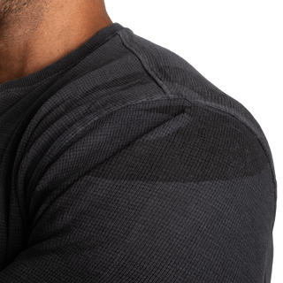 GASP Thermal Henley - Washed Anthracite - Urban Gym Wear