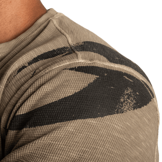 GASP Thermal Henley - Washed Desert - Urban Gym Wear