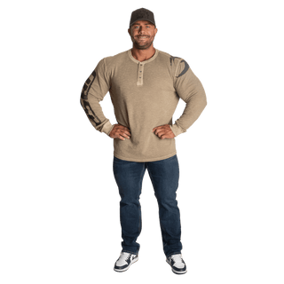 GASP Thermal Henley - Washed Desert - Urban Gym Wear