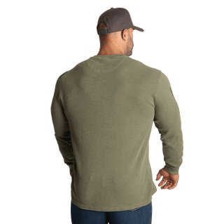 GASP Thermal Henley - Washed Green - Urban Gym Wear