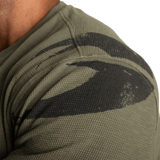 GASP Thermal Henley - Washed Green - Urban Gym Wear