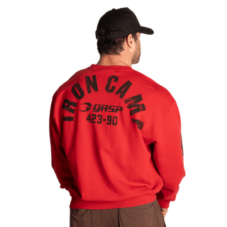 GASP Throwback Sweater - Chili Red - Urban Gym Wear