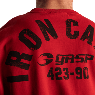 GASP Throwback Sweater - Chili Red - Urban Gym Wear