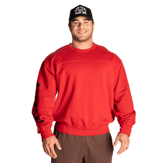 GASP Throwback Sweater - Chili Red - Urban Gym Wear