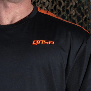 GASP Track Iron Tee - Black/Flame - Urban Gym Wear