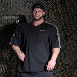 GASP Track Iron Tee - Black - Urban Gym Wear