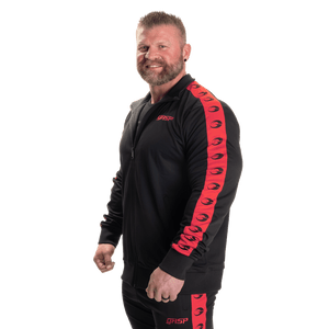 GASP Track Suit Jacket - Black/Red - Urban Gym Wear