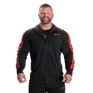 GASP Track Suit Jacket - Black/Red - Urban Gym Wear