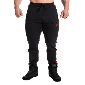 GASP Track Suit Pants - Black/Red - Urban Gym Wear