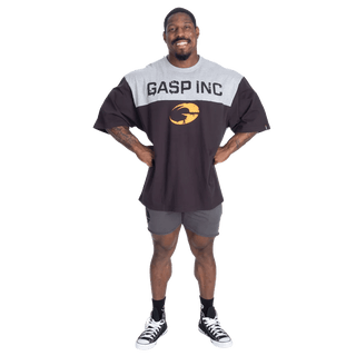 GASP Two Colour Iron Tee - Black/Grey - Urban Gym Wear