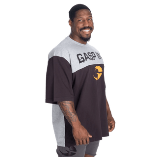 GASP Two Colour Iron Tee - Black/Grey - Urban Gym Wear